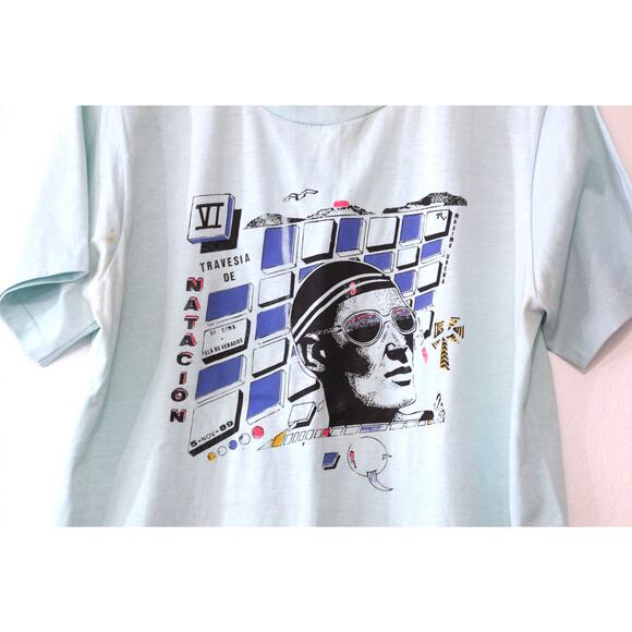 Vintage Travesia De Natacion Mexico Swimming 1989 T Shirt Large - Picture 2 of 7